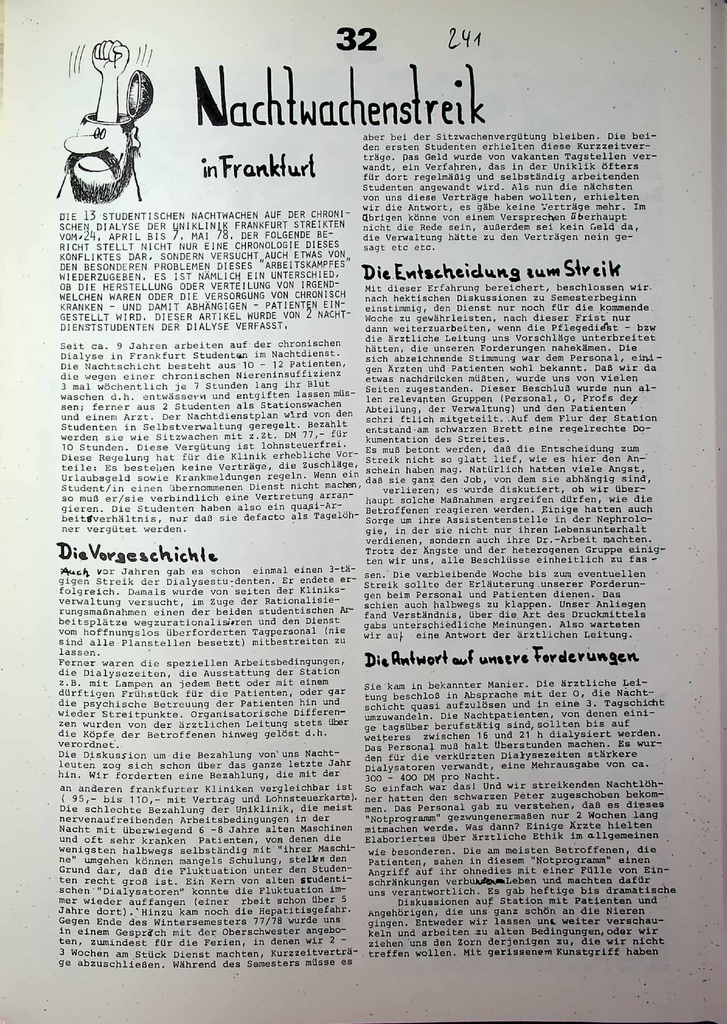 [doc_772982] Nachtwachenstreik in Frankfurt – Zeitschrift für alle Gesundheitsberufe