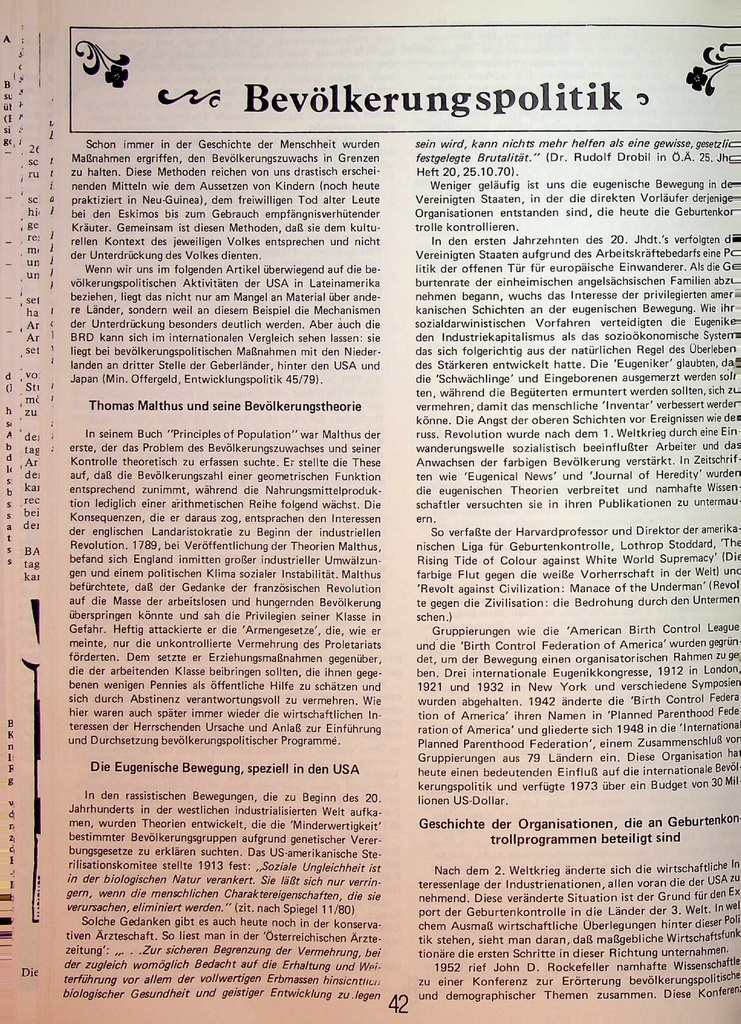 Bevölkerungspolitik – Zeitschrift für alle Gesundheitsberufe