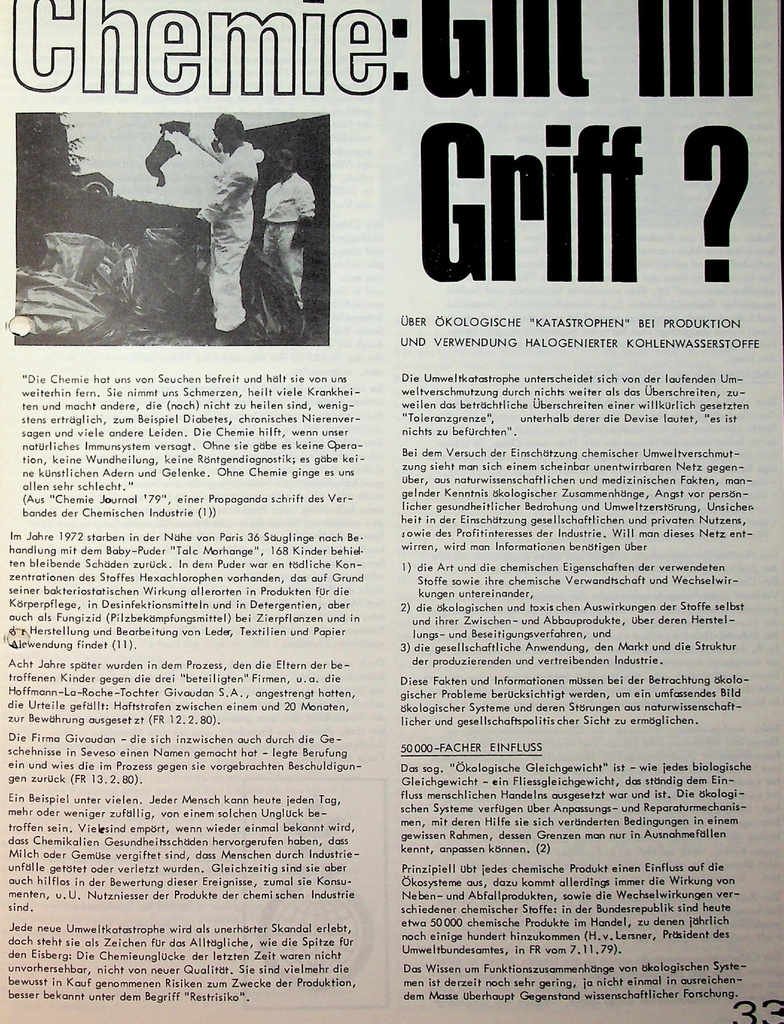 Chemie: Gift im Griff? – Zeitschrift für alle Gesundheitsberufe