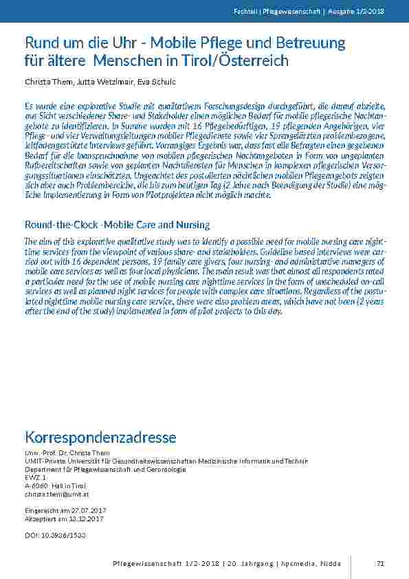 [doc_201661] Rund um die Uhr - Mobile Pflege und Betreuung für ältere Menschen in Tirol/Österreich