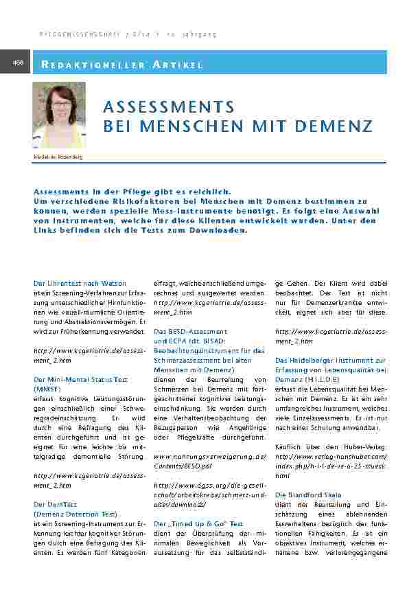 [doc_201360] ASSESSMENTS BEI MENSCHEN MIT DEMENZ